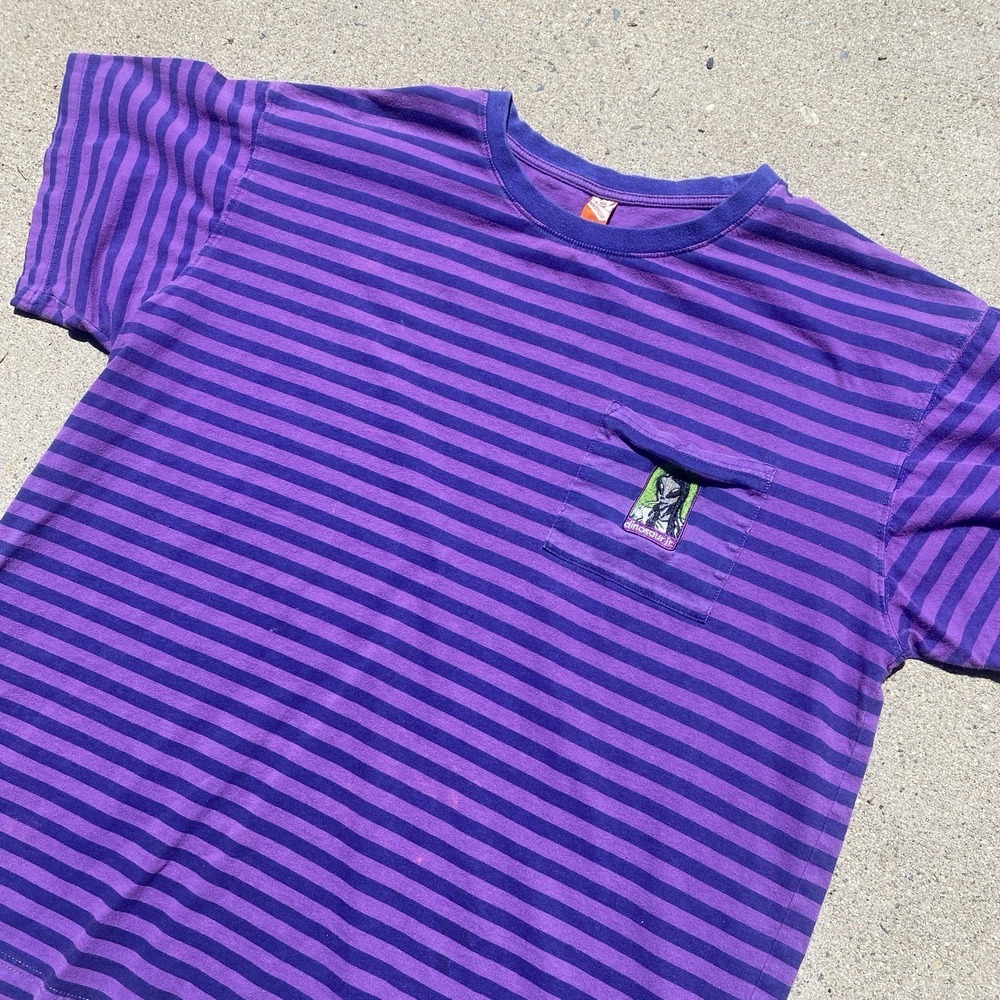 Alien Workshop x Dinosaur Jr Collab Striped T-shirt Large RARE Embroidered Patch - Picture 2 of 7